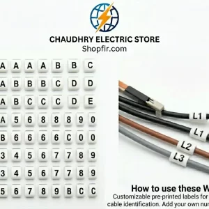 Cable Markers Pakistan | Wire Number Tags Electrical Identification Sleeves