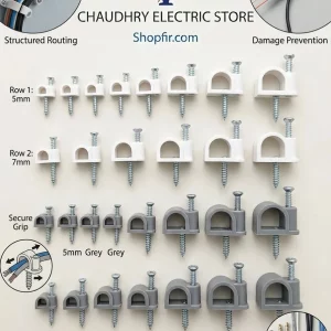 Cable Clips for Wall Wiring Pakistan | Electrical Wire Fixing Clips Nails