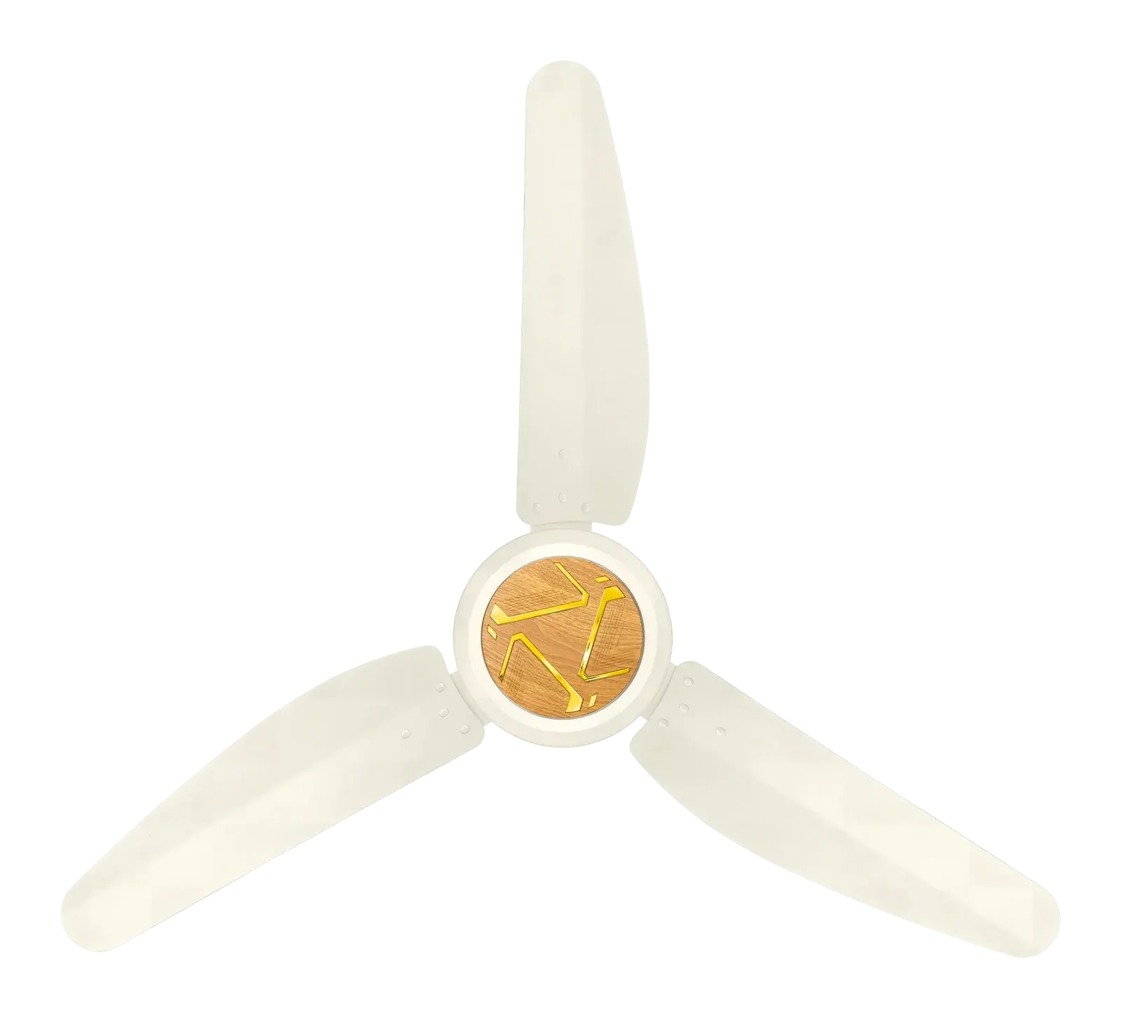 Millat light wood ceiling fan motor cover with gold pattern